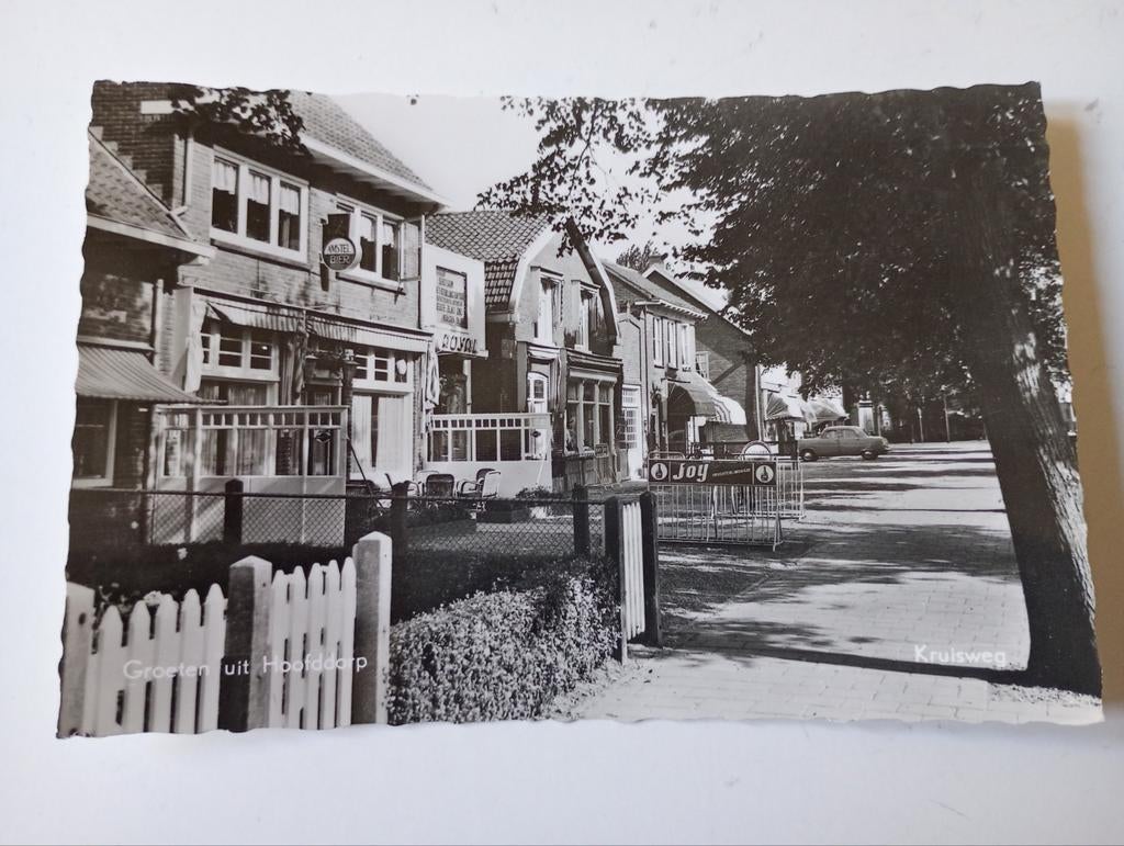 Hoofddorp Kruisweg omstreeks 1960, Ophalen of Verzenden, 1960 tot 1980, Ongelopen, Noord-Holland