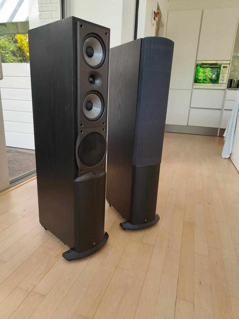 Infinity Compositions Overture 2 Vloerstaande Speakers, Audio, Tv en Foto, Luidsprekers, Gebruikt, 120 watt of meer, Front, Rear of Stereo speakers
