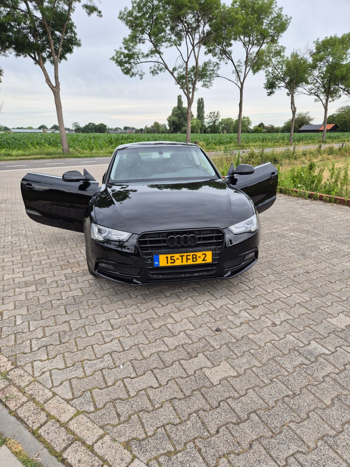 Audi A5 1.8 Tfsi 125KW Coupe 2012 Zwart, Auto's, Audi, Voorwielaandrijving, Stof, 4 cilinders, 4 stoelen