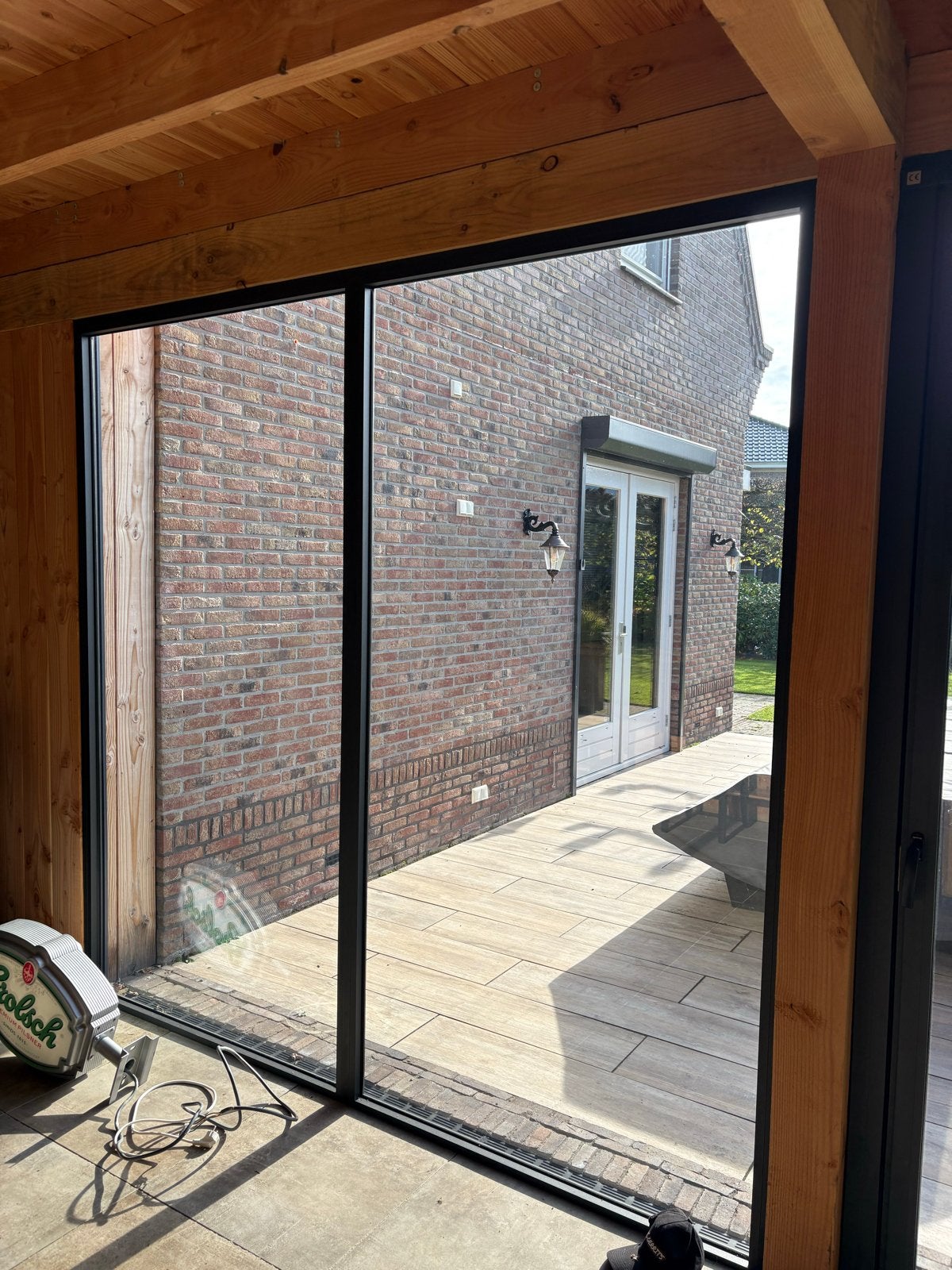 Aluminium kozijn, Doe-het-zelf en Verbouw, Ophalen, Gevelraam of Ruit, Gebruikt, 160 cm of meer