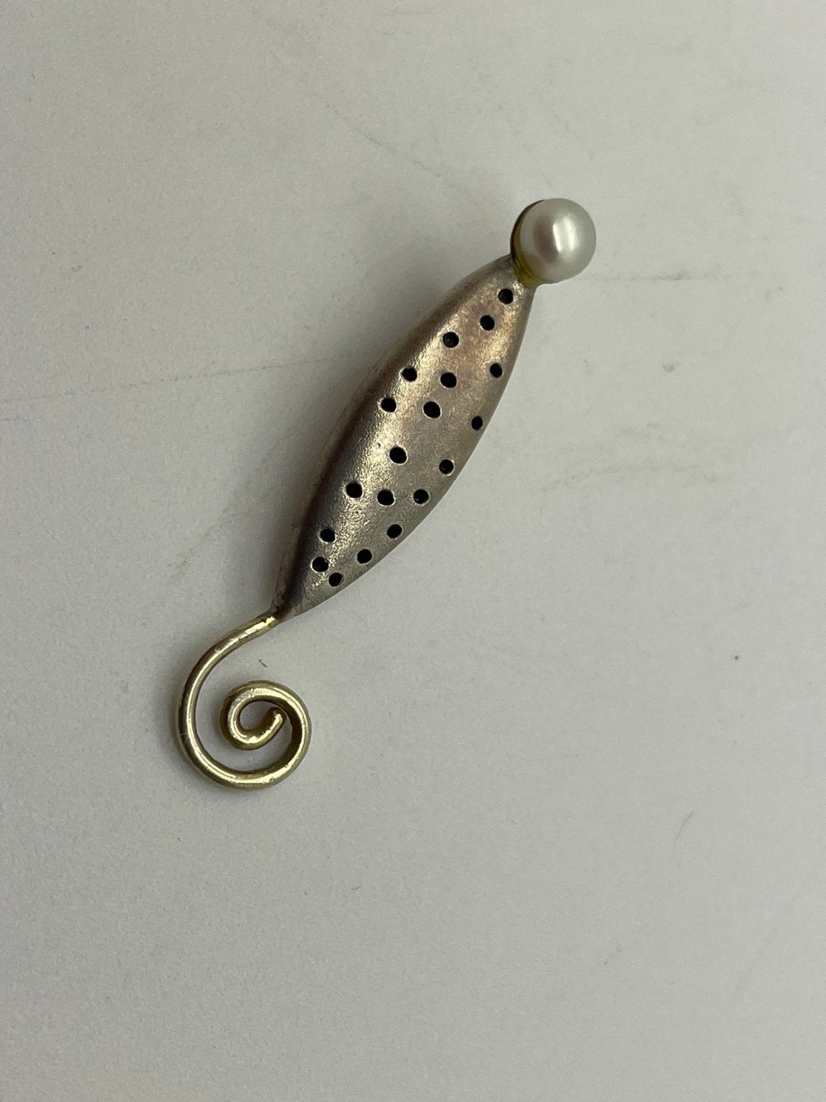 E142 Prachtige zilveren hanger met parel, Sieraden, Tassen en Uiterlijk, Kettinghangers, Overige voorstellingen, Ophalen of Verzenden