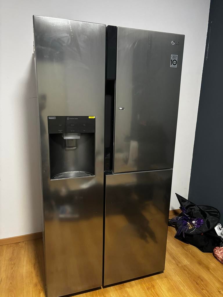 LG GSJ560PZXV amerikaanse koelkast 2021, Gebruikt, 200 liter of meer, 60 cm of meer, Met aparte vriezer