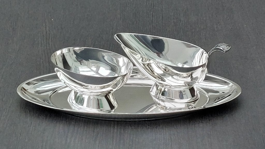 3 delig verzilverd roomstel van Gero 1962 (240725), Ophalen of Verzenden, Zilver
