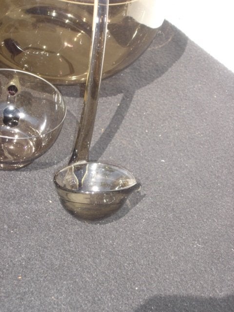 Bowl Vintage Punch Set, Smoke glas, 1930, Ophalen of Verzenden