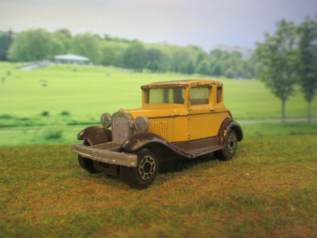 1:53 Ford Model A Coupe Matchbox Superfast Nr.73 beige, Hobby en Vrije tijd, Modelauto's | Overige schalen, Gebruikt, Auto, Ophalen of Verzenden
