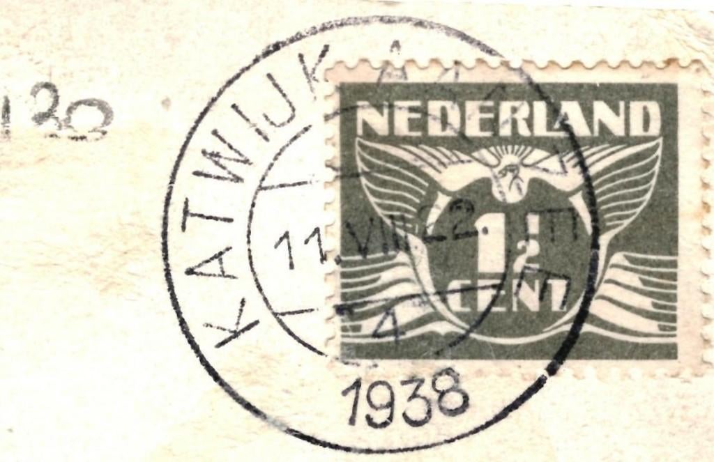 939130 Katwijk a Zee 1938 Zeehospitium Gelopen met postzegel, Verzamelen, Ophalen of Verzenden, 1920 tot 1940, Gelopen, Zuid-Holland