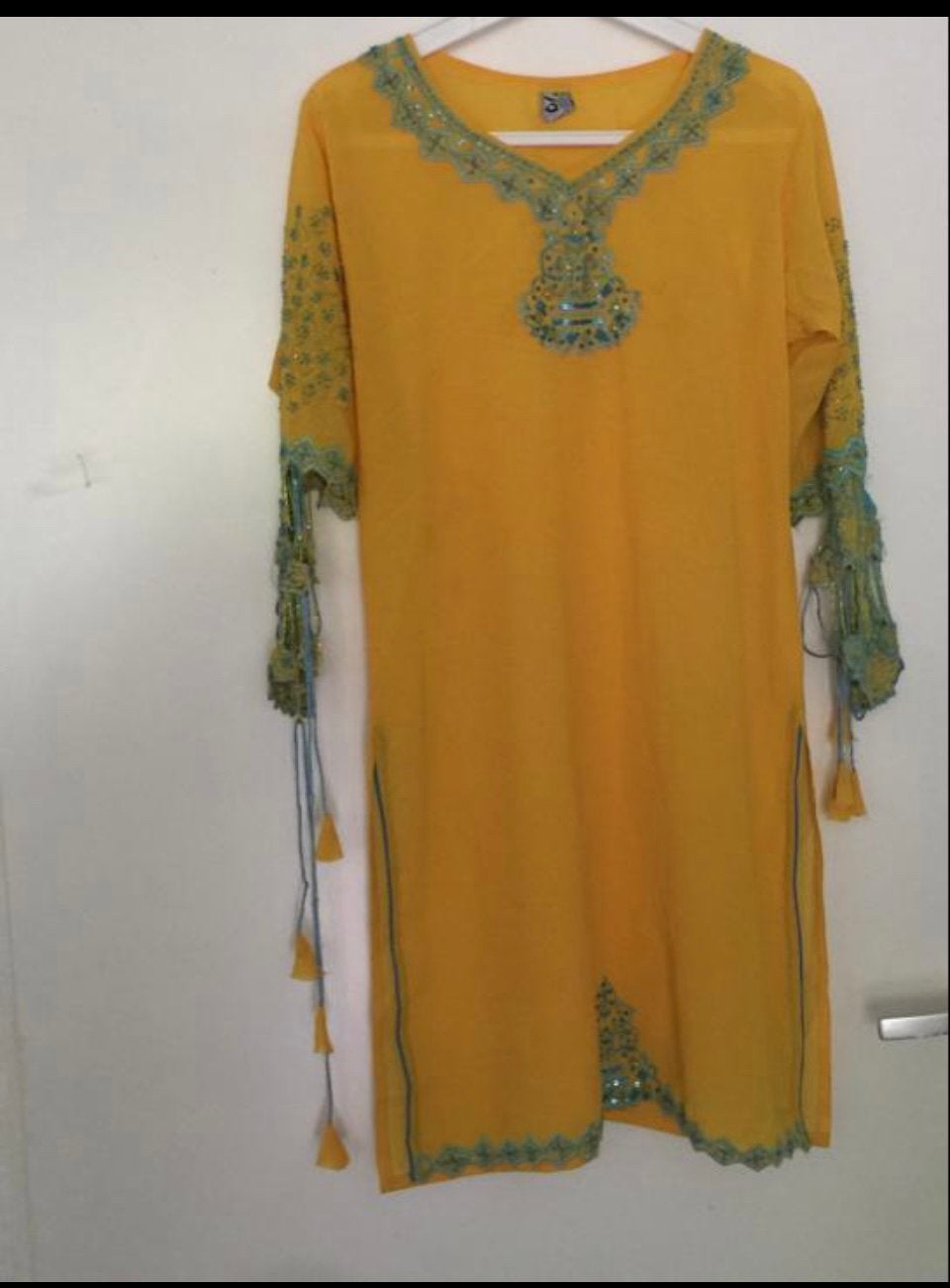India klieding nieuw, Kleding | Dames, Grote Maten, Ophalen of Verzenden, Nieuw, Geel, Jurk