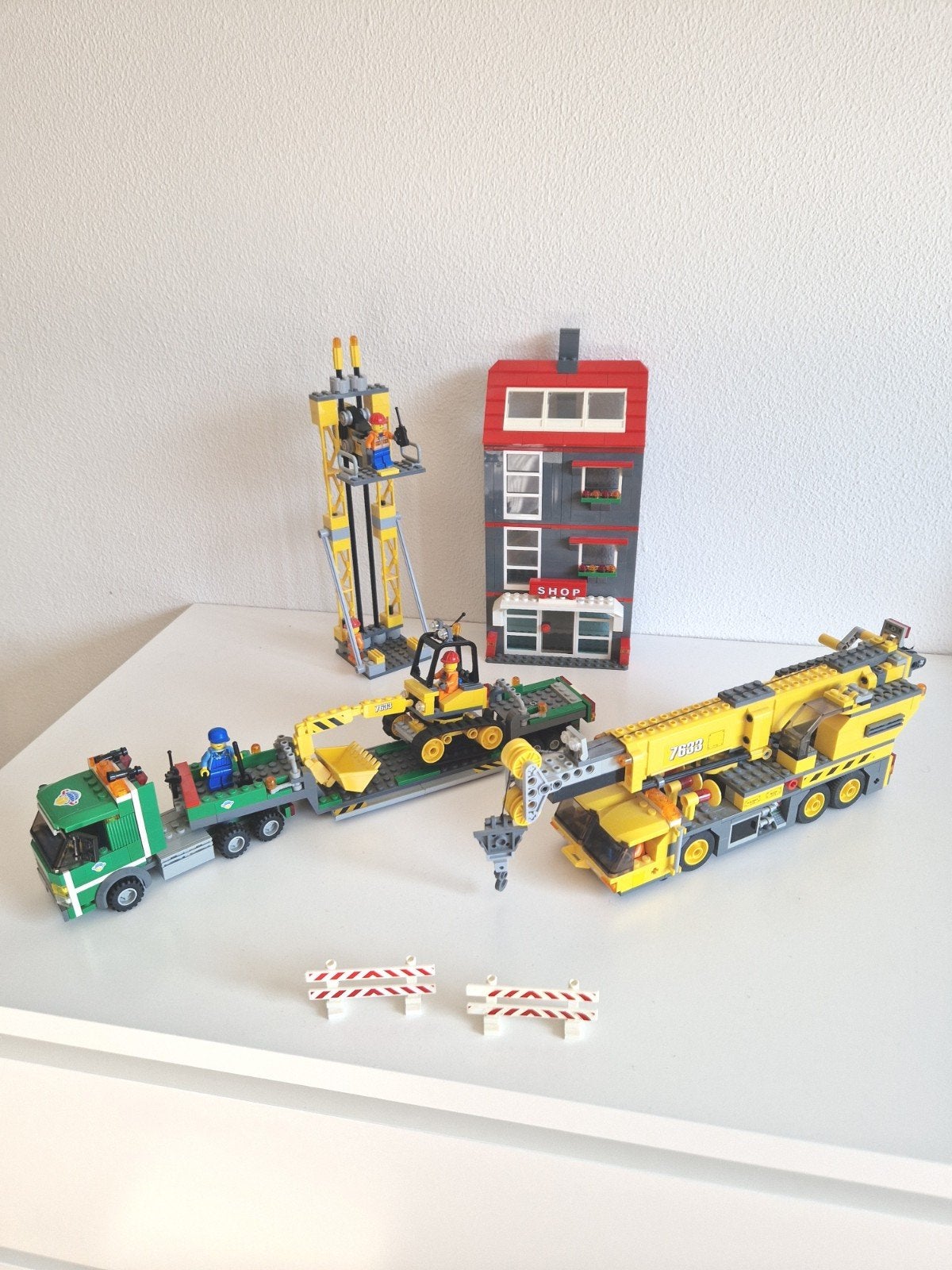 LEGO City 7633 Bouwplaats Set met Kraan en Vrachtwagen, Ophalen of Verzenden, Gebruikt