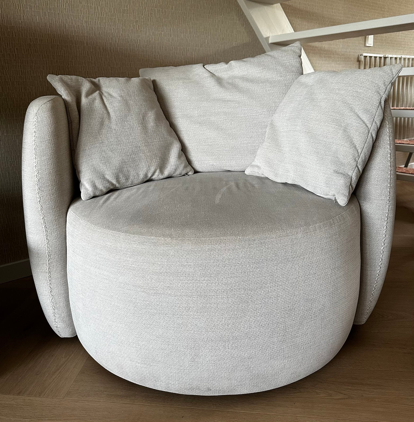 Goossens Terra fauteuil, bouclé naturel, zo goed als nieuw, Ophalen, Zo goed als nieuw