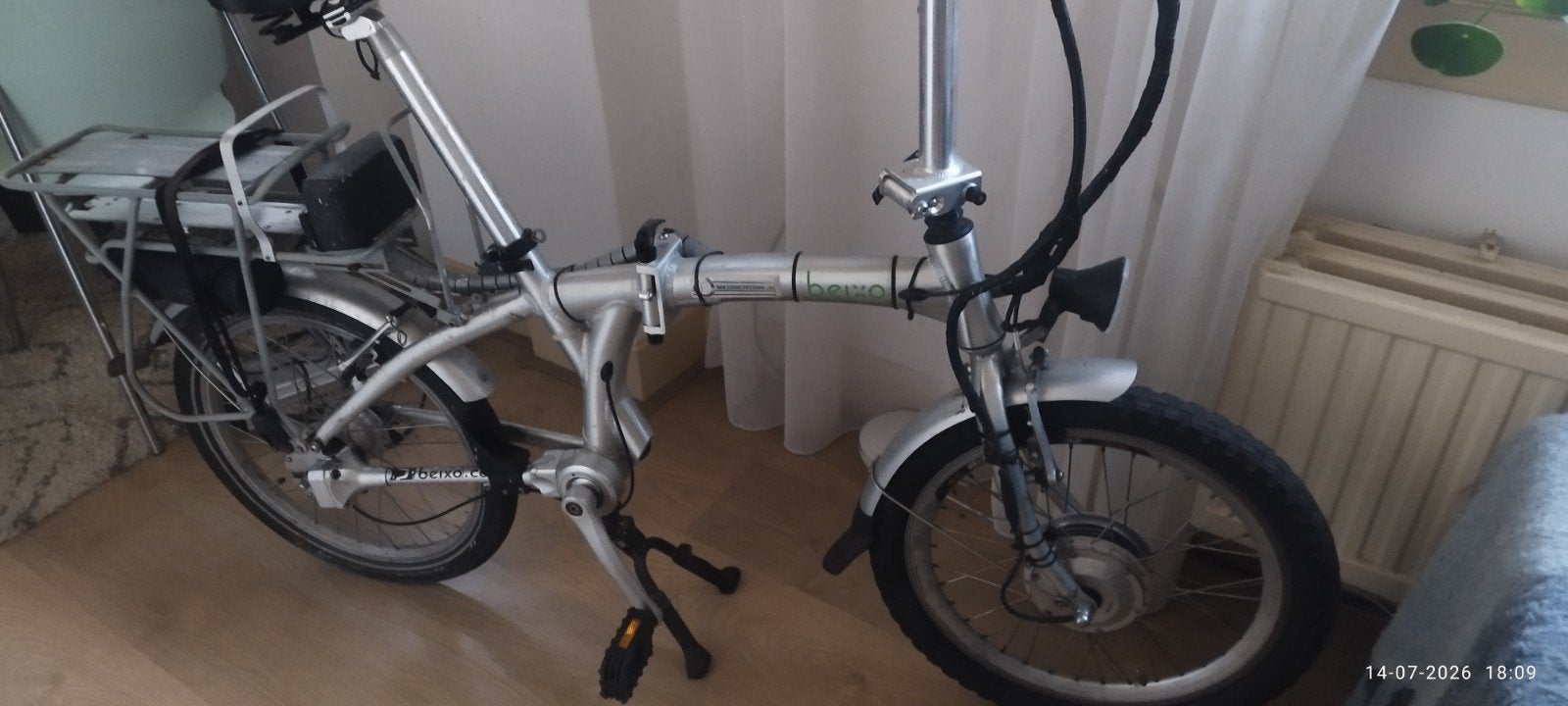 Beixo Vouwfiets E-Motion - Compacte Elektrische Vouwfiets, Overige merken, Gebruikt, Ophalen of Verzenden, Minder dan 47 cm