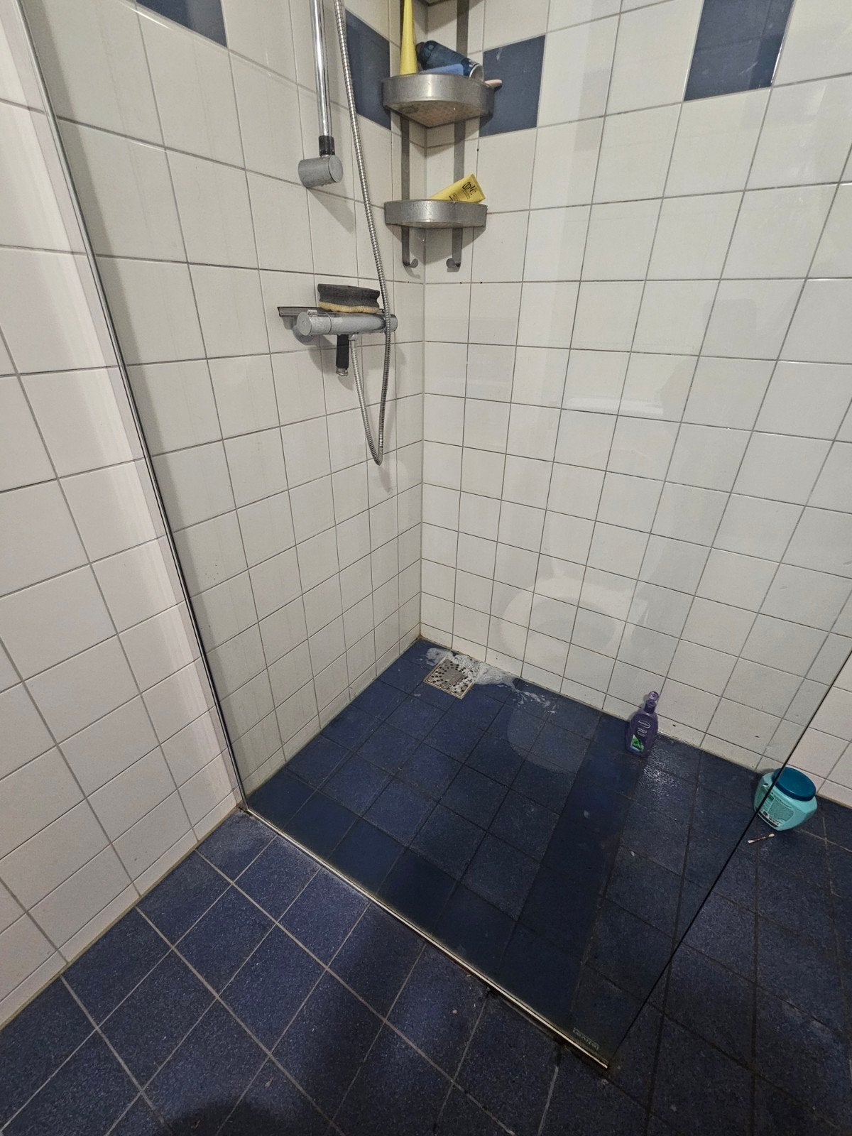 Glazen douchewand met stang, Ophalen of Verzenden, Gebruikt, Glas, Douche