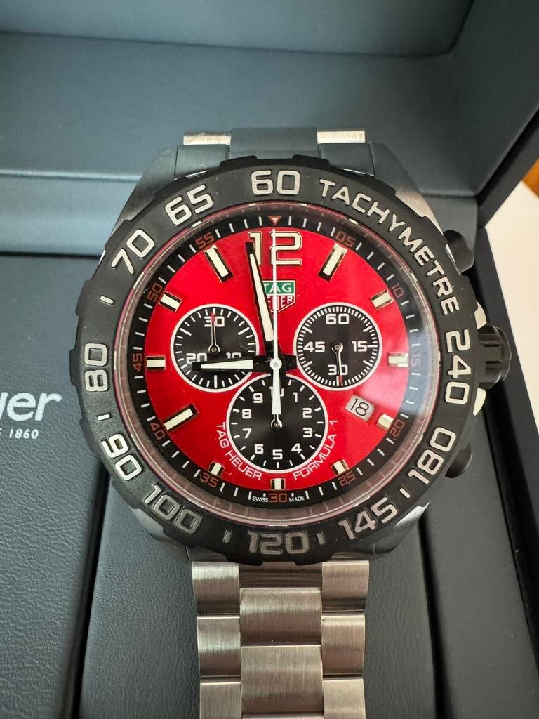Tag Heuer Formula 1 chronograaf CAZ101AN COMPLEET, Staal, Staal, Polshorloge, Ophalen of Verzenden