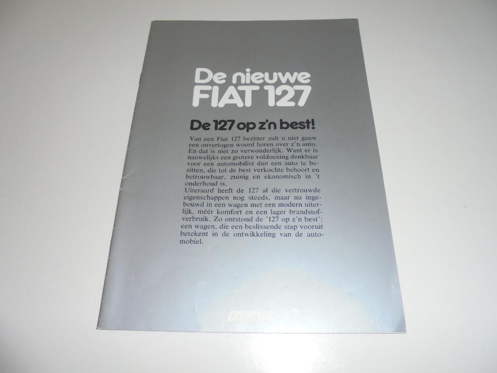 brochure Fiat 127 modellen 1982, Ophalen of Verzenden, Zo goed als nieuw, Overige merken