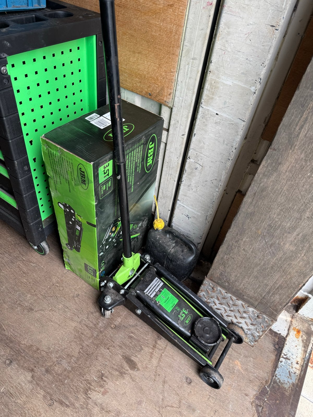 JBM Autokrik 3,5 ton - Perfect werkend met doos, Ophalen, Gebruikt, Hydraulisch, Garagekrik