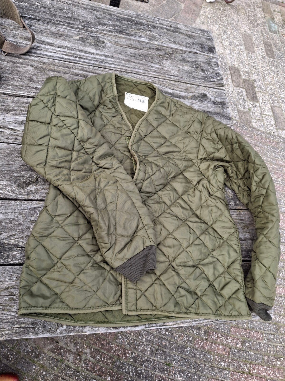 Vintage KL Leger Voering Jasje - Maat 88-92, Ophalen of Verzenden, KL, Gedragen, Groen