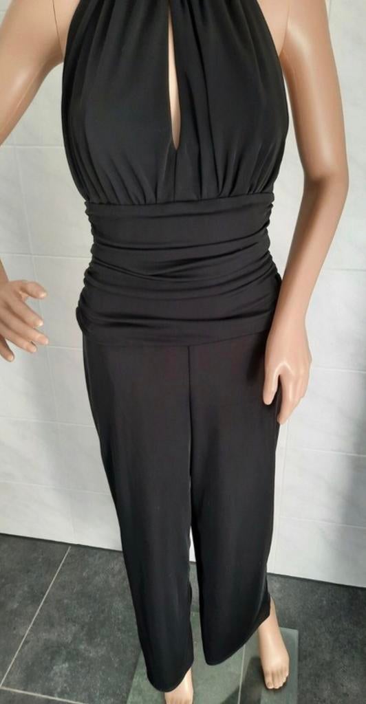 Ribkoff elegante zwarte jumpsuit mooie open rug maat 38, Verzenden, Zo goed als nieuw, Maat 38/40 (M), Zwart