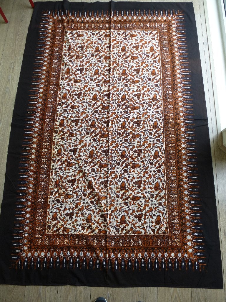 Fraai Batik tafelkleed - Groot model, Verzenden, Katoen, Meerkleurig, 136 cm