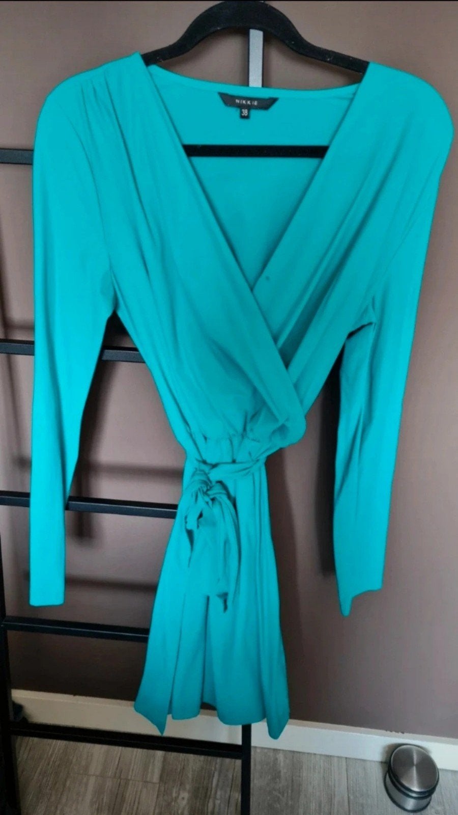 Nikkie jurk turquoise maat 38, Maat 38/40 (M), Blauw, Ophalen of Verzenden, Zo goed als nieuw
