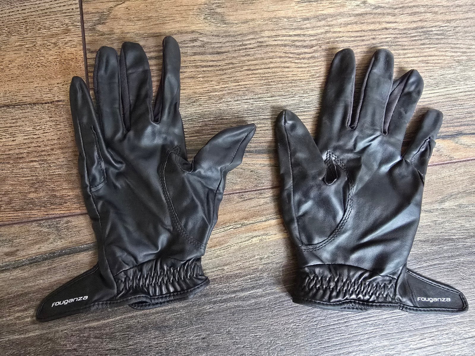 Fouganza Paardrij Handschoenen, Rijhandschoenen, zwart, Fouganza, Overige typen, Ophalen of Verzenden, Zo goed als nieuw