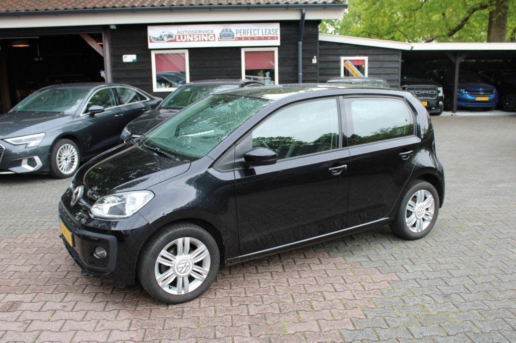 Volkswagen UP 1.0 BlueMotion HIGH UP! - Airco Cruise 5 deurs, Auto's, Voorwielaandrijving, Up!, Zwart, Origineel Nederlands