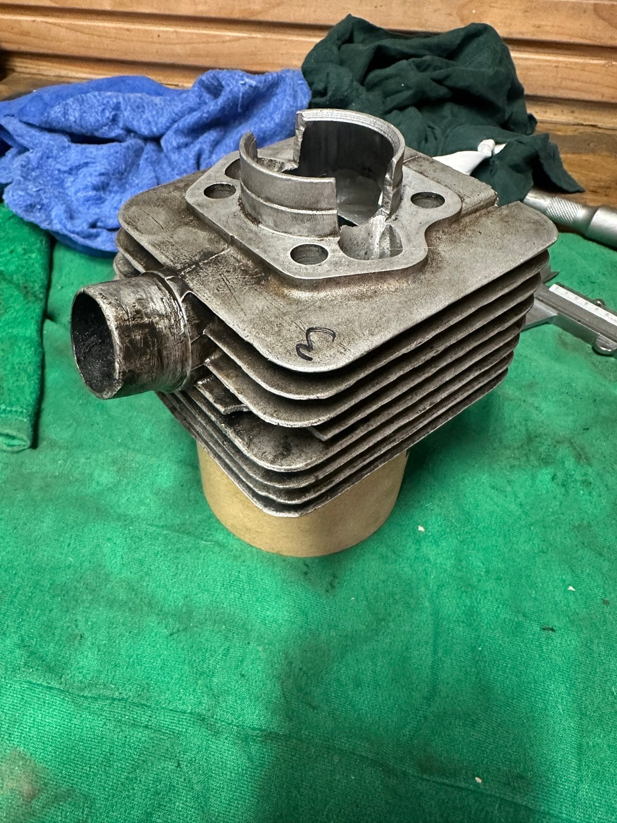 Kreidler geforceerde koeling cilinder 40mm putjescilinder, Ophalen of Verzenden, Gebruikt, Cilinder
