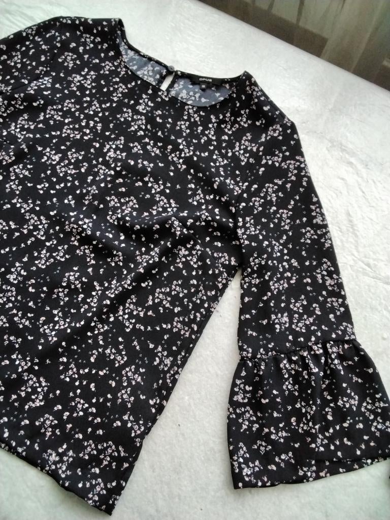 Nieuwe opus blouse, zwart met bloemenprint, maat 38, Maat 38/40 (M), Zwart, Nieuw, Ophalen of Verzenden