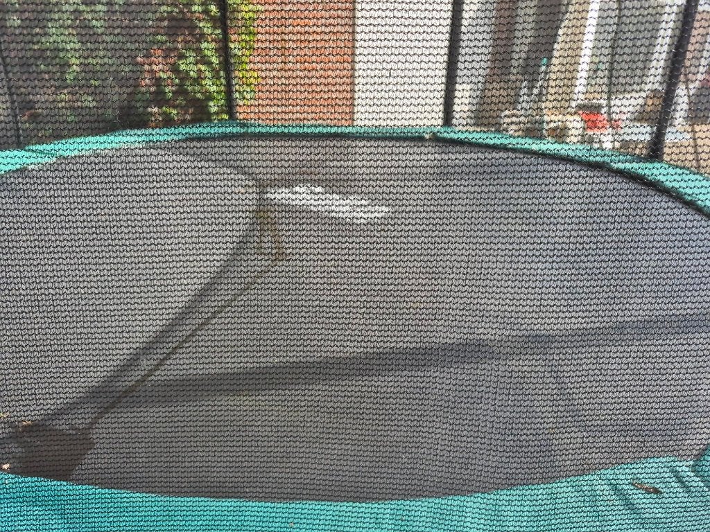 Salta trampoline met net en trap, Ophalen, Gebruikt