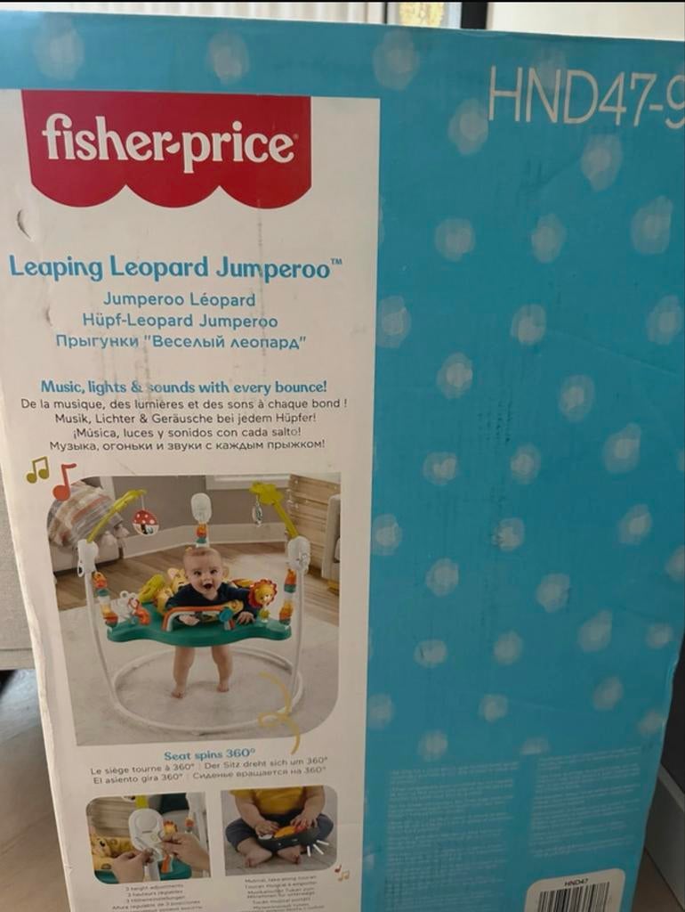 Fisher-Price Leaping Leopard Jumperoo Bouncer, Ophalen, Gebruikt, Overige typen, Met licht