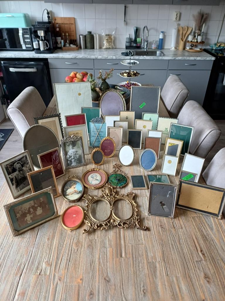 Groot lot oude antieke fotolijsten. 42 stuks., Antiek en Kunst, Ophalen