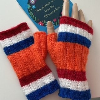 Handgebreide vingerloze handschoenen, Kleding | Dames, Maat 38/40 (M), Nieuw, Ophalen of Verzenden, Handgebreid