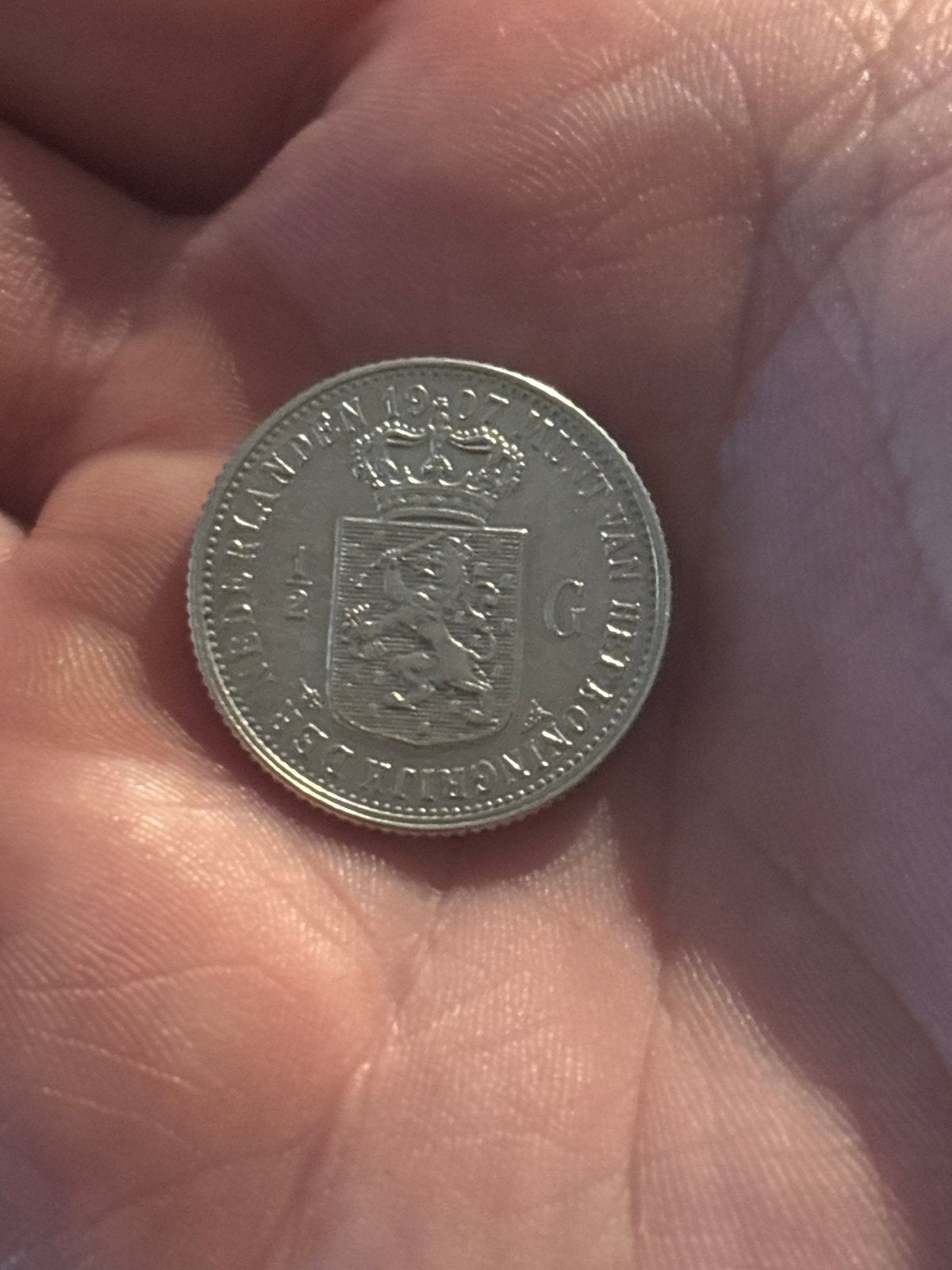 Halve Gulden Koningin Wilhelmina 1907, Postzegels en Munten, Munten | Nederland, Zilver, Ophalen of Verzenden, 10 cent, Koningin Wilhelmina