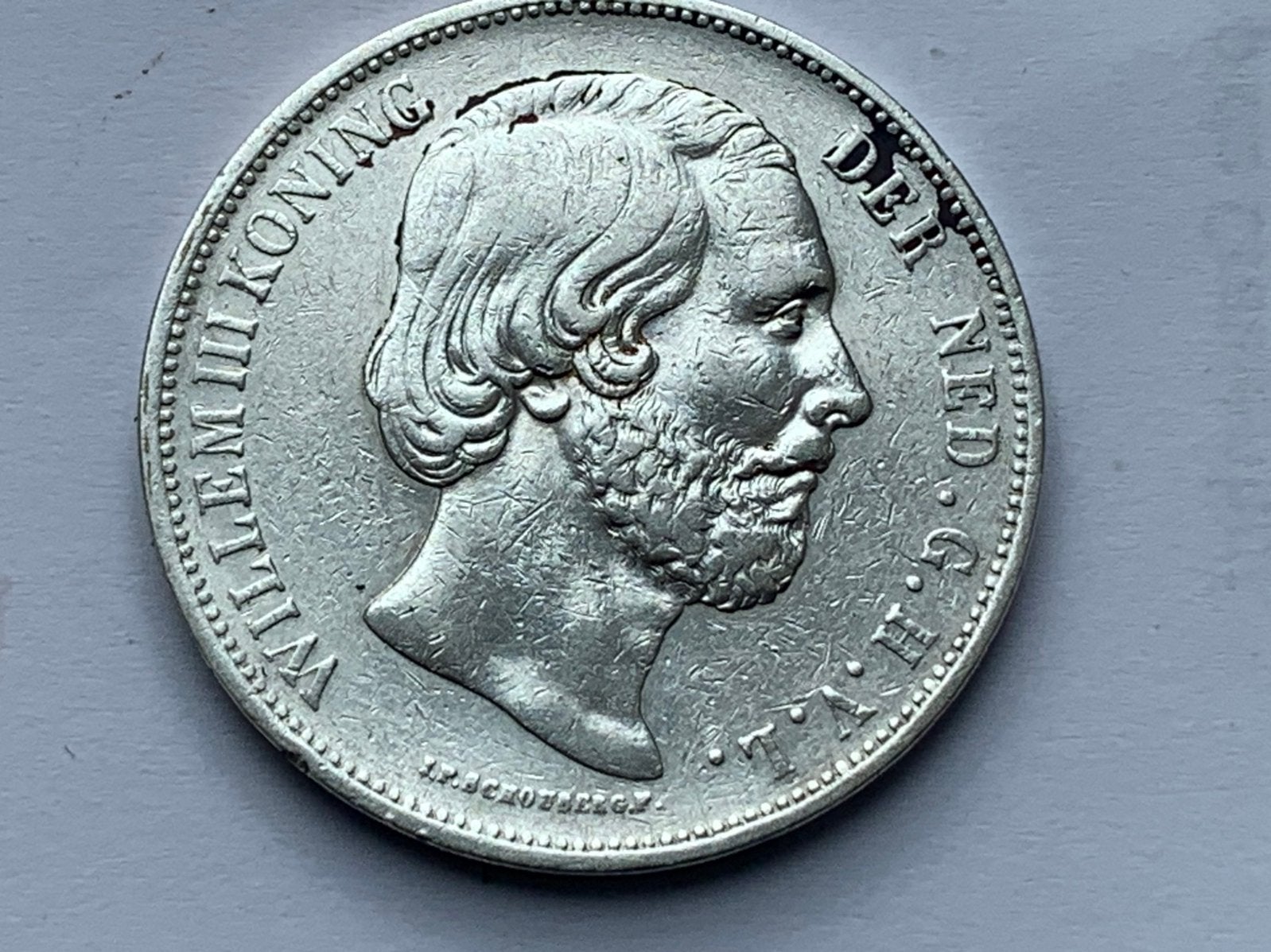 Zilveren rijksdaalder willem 3 uit 1867, Postzegels en Munten, Munten | Nederland, Ophalen of Verzenden, Koning Willem III, 2½ gulden