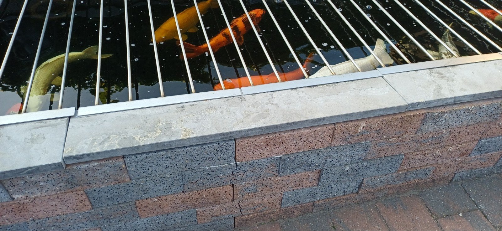 Natuurstenen vijverrand, Ophalen