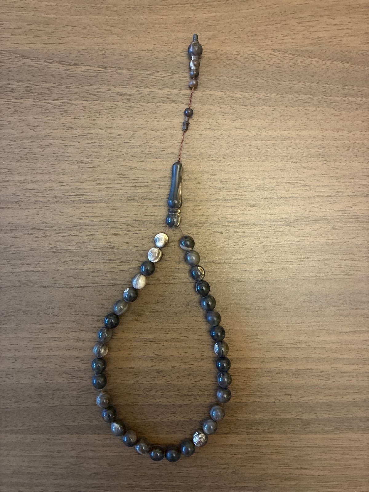 Gebedskralen Tasbih Tesbih Misbaha, Overige materialen, Gebruikt, Ophalen of Verzenden, Grijs