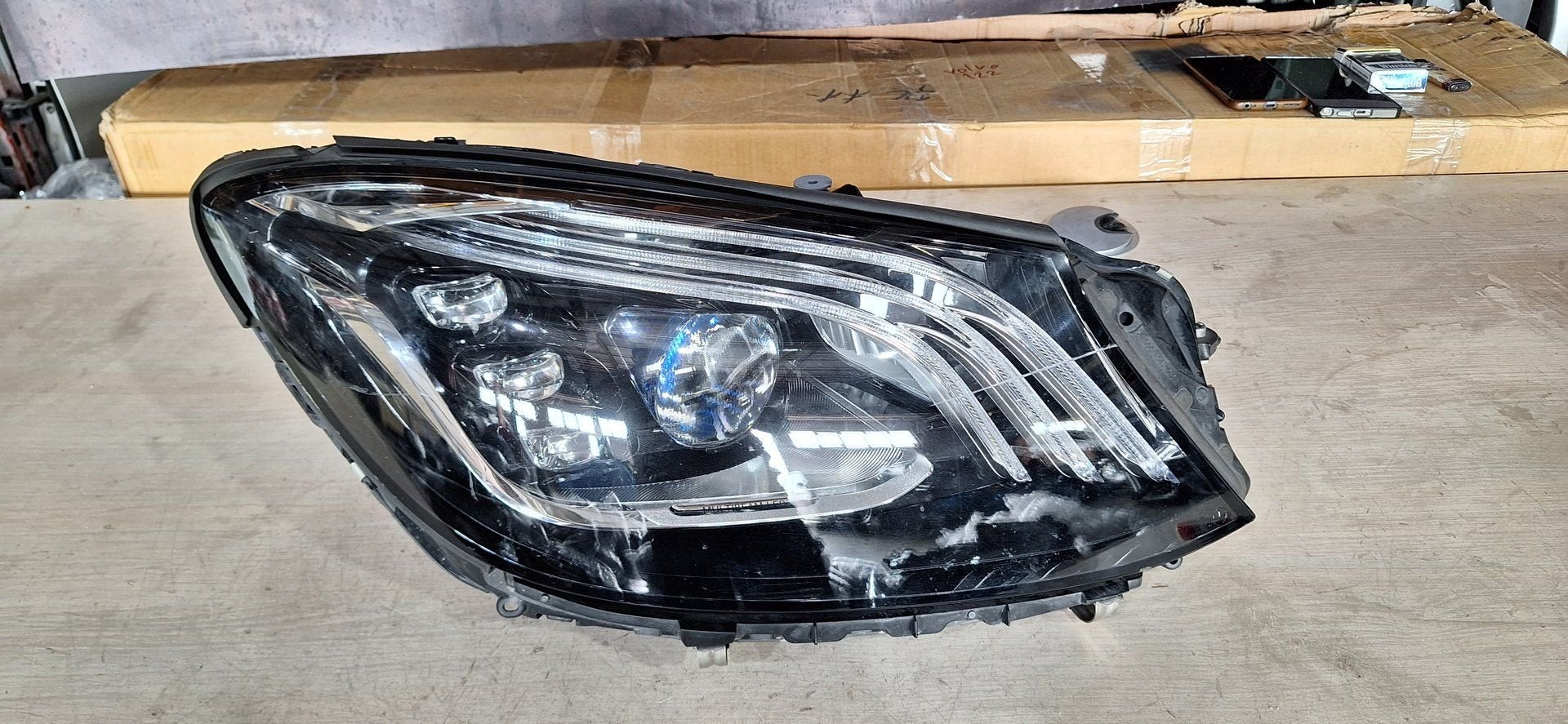 Mercedes-Benz S W222 koplamp, Gebruikt, -, -, Ophalen of Verzenden