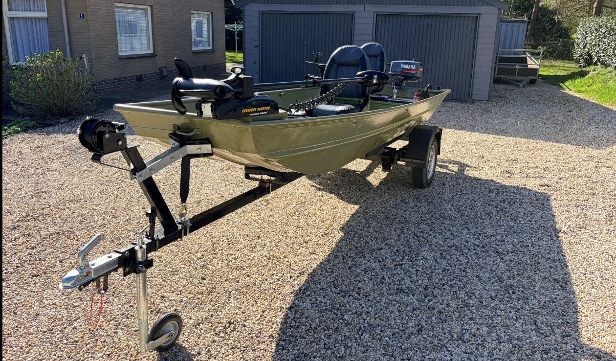 Alumacraft 1436 Visboot met Yamaha 5pk en Minn Kota, Ophalen, Gebruikt, Overige merken