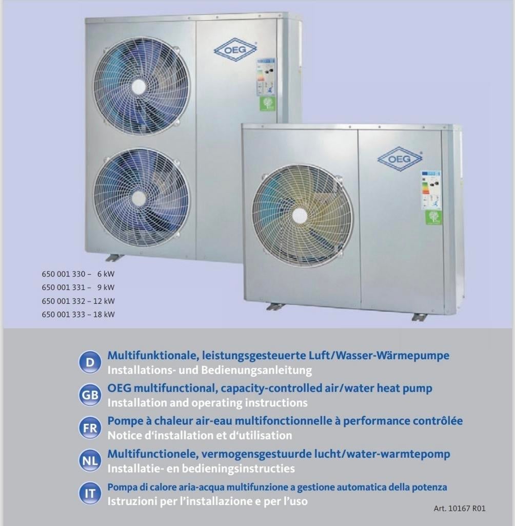 OEG monoblok lucht/water-warmtepomp, Doe-het-zelf en Verbouw, Ophalen, Overige typen, Nieuw, 60 tot 150 cm