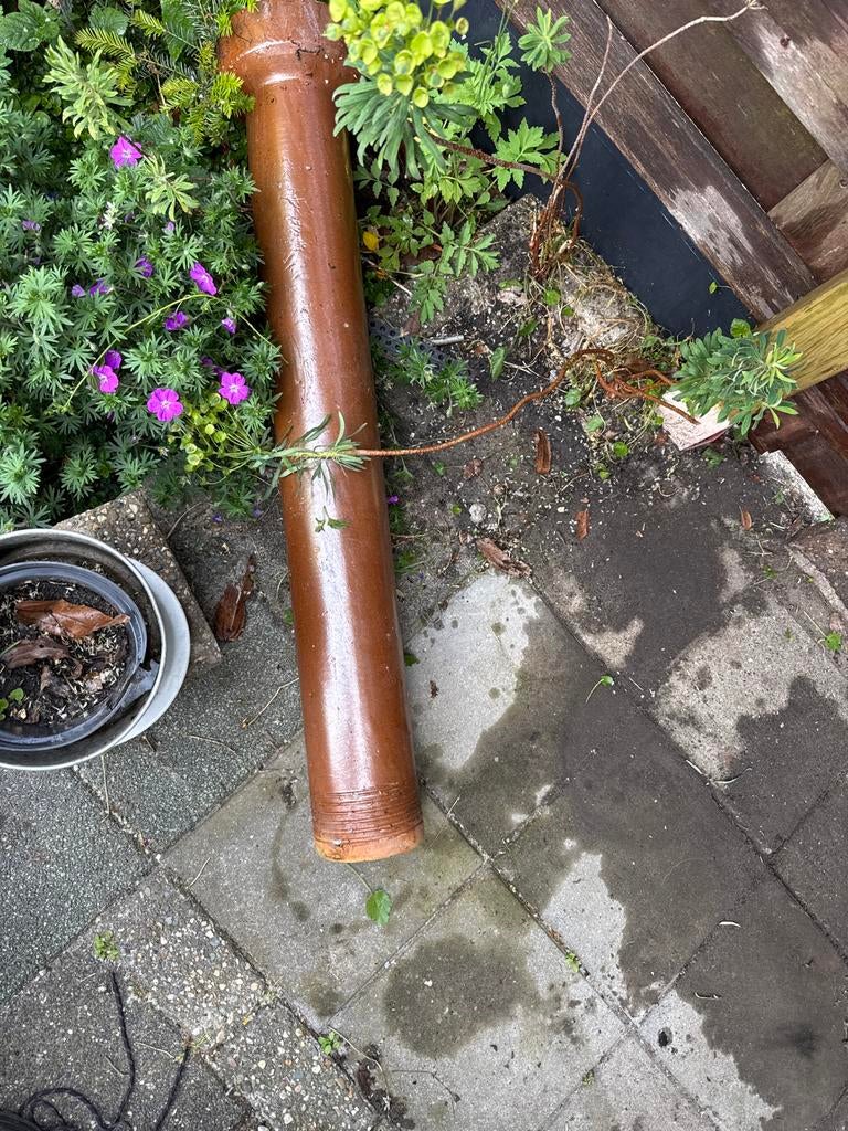 Grote aardewerken afvoerbuis / regenpijp, Ophalen, Gebruikt