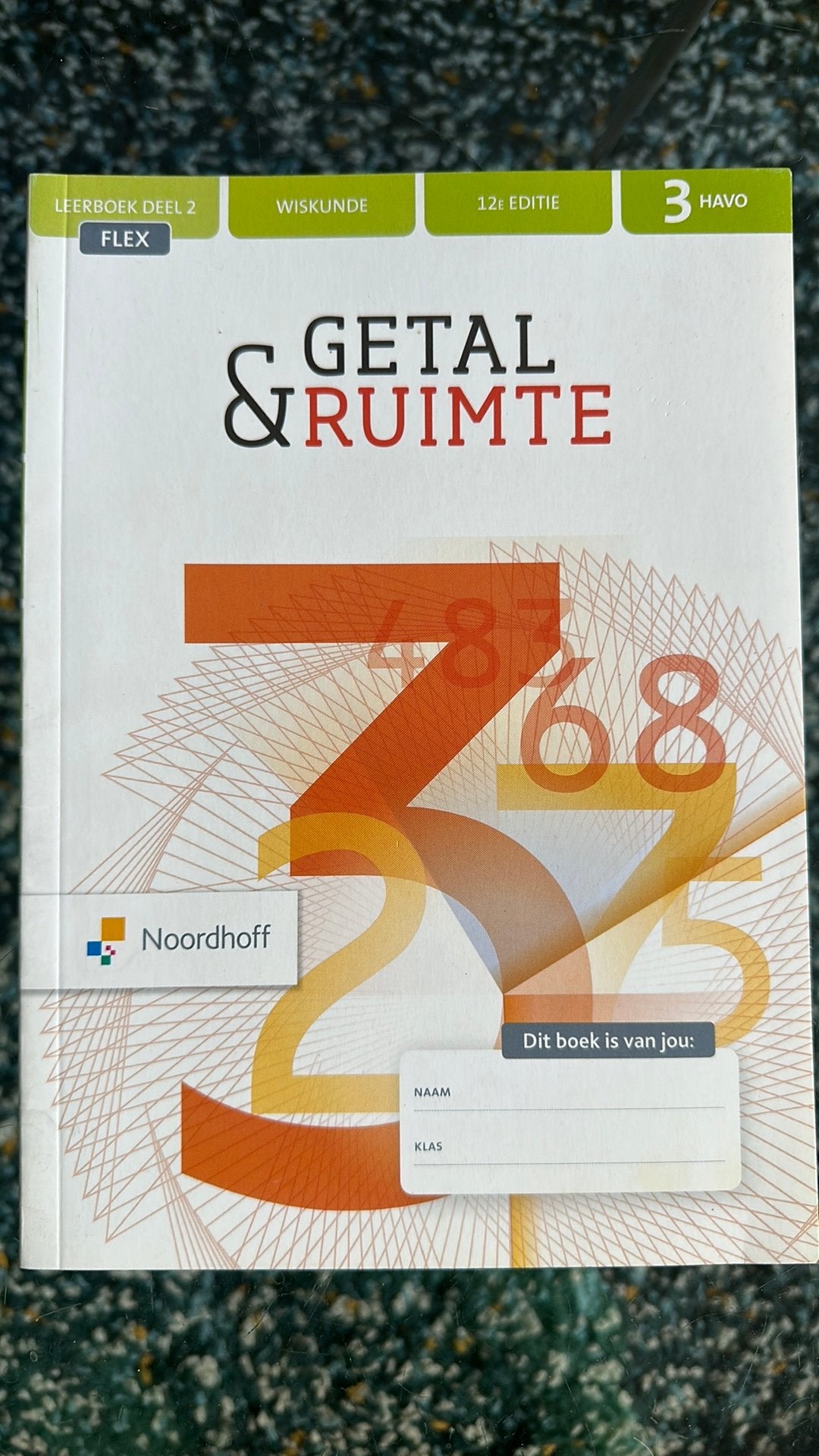 Getal en ruimte leerboek deel 2 wiskunde 3 HAVO, Boeken, Schoolboeken, Ophalen, Nieuw, HAVO, Wiskunde A
