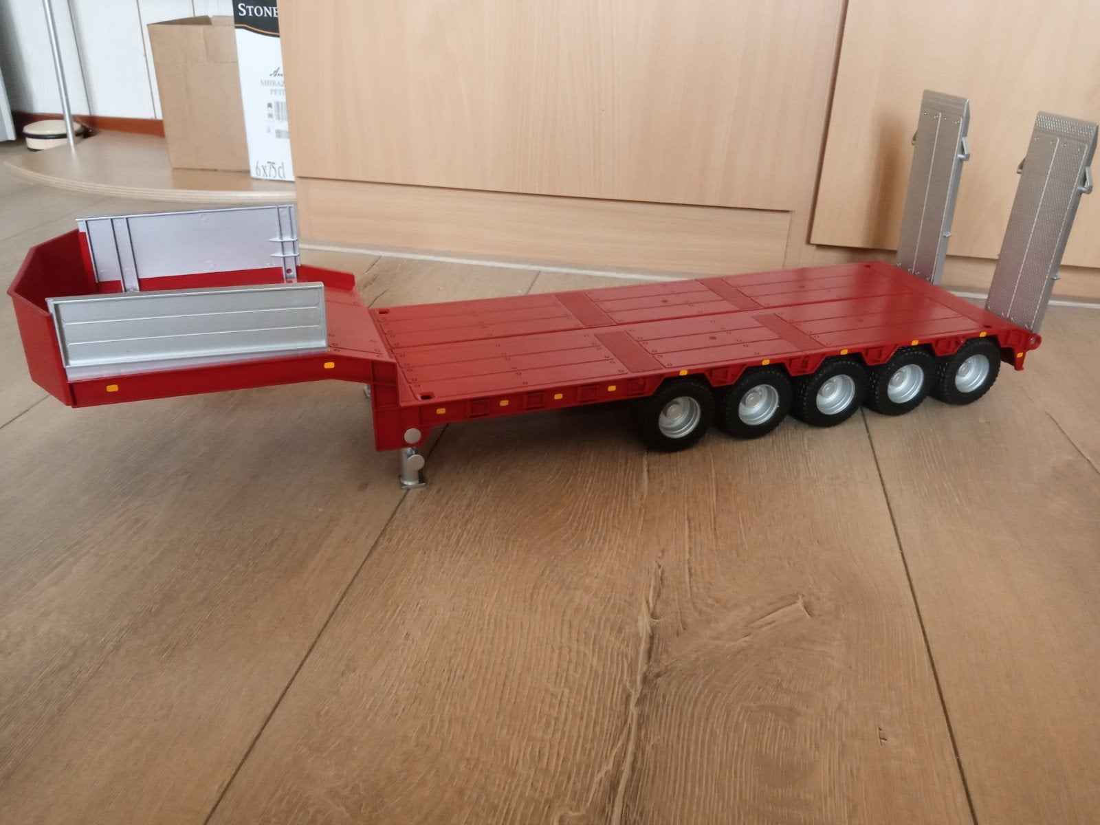 rode bruder 5 asser dieplader past bij tamiya truck, Ophalen, Nieuw