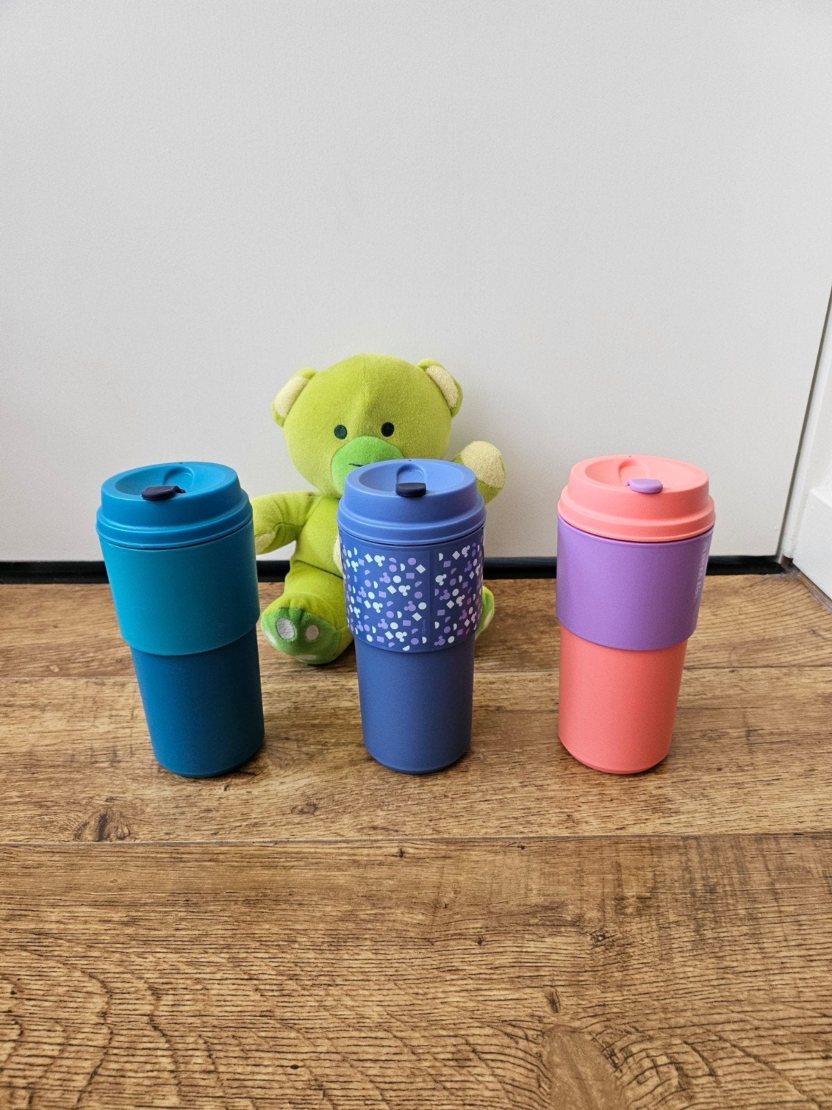 Tupperware nieuwe beker to go drinkbekers gekleurd, Blauw, Beker of Kan, Nieuw, 490 ml