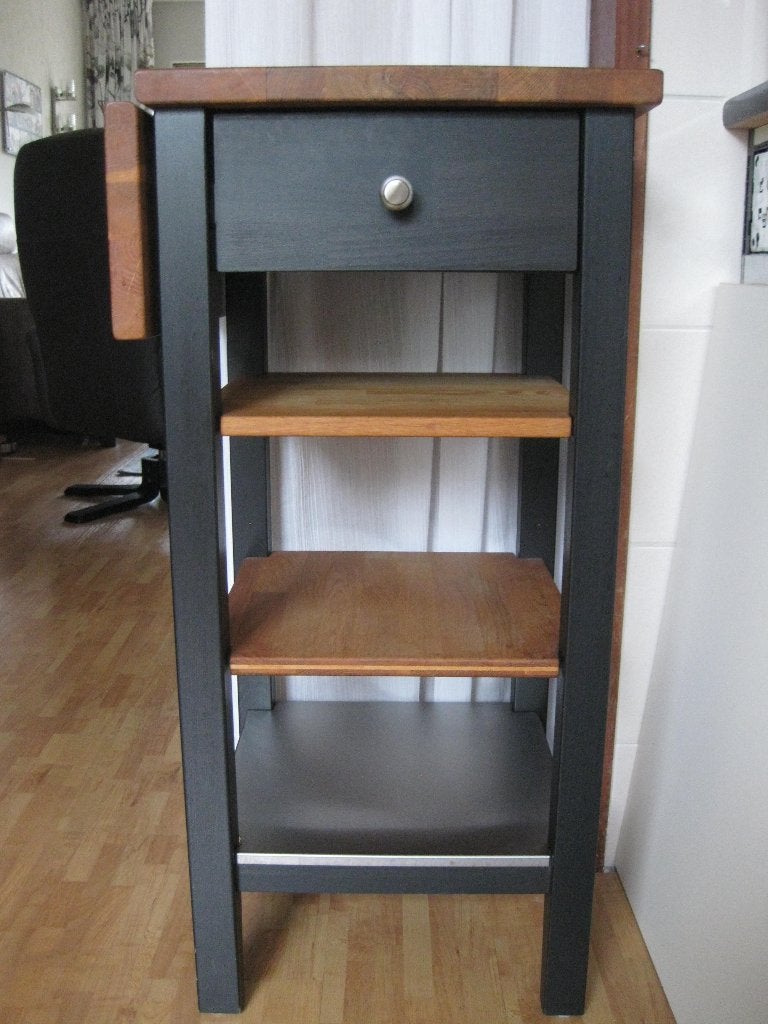 IKEA Stenstorp Keukentrolley - Zwart/Bruin Eiken, Ophalen, Gebruikt, Hout, IKEA