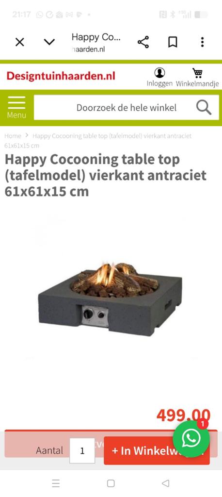 Cocoon Table-Table Top Vierkant Zwart (SRS4001LZ), Ophalen, Nieuw