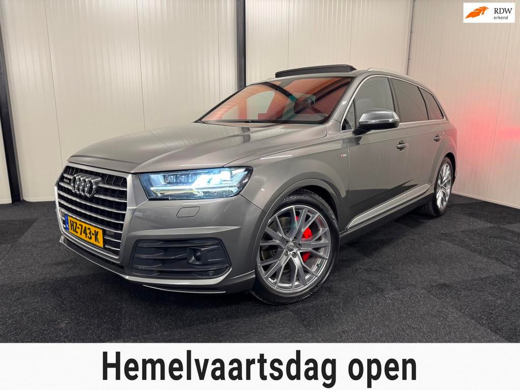 Audi Q7 3.0 TDI quattro S Line 7P 2015 EURO6 FULLOPTION/RIJK, Auto's, Automaat, Gebruikt, 241 €/maand, 7 stoelen
