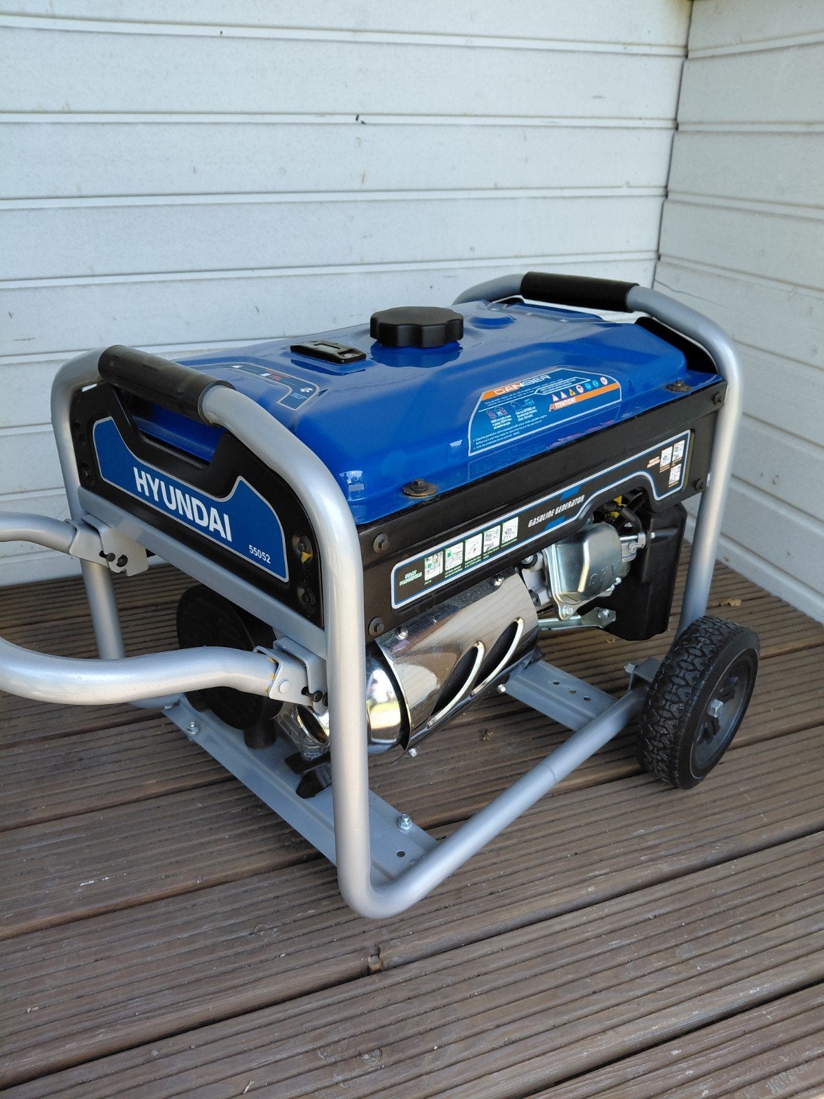 Hyundai Benzine Generator 55052 - Zo goed als nieuw, Doe-het-zelf en Verbouw, Aggregaten, Benzine, Ophalen of Verzenden, Zo goed als nieuw