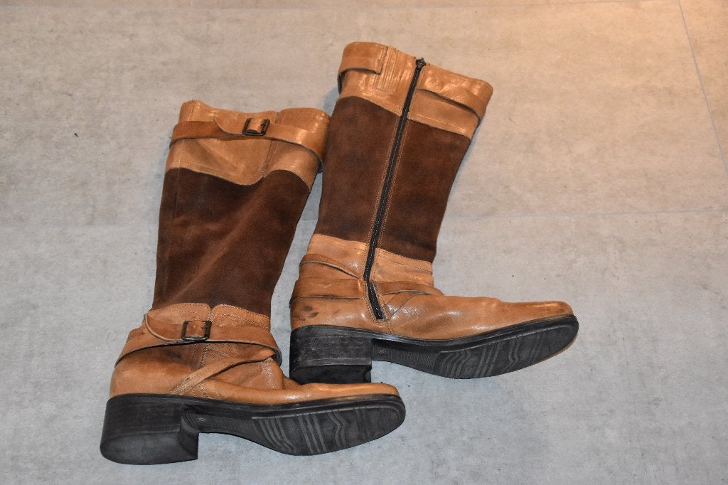 mooie bruine leren laarzen maat 41 CHOIZZ, Kleding | Dames, Schoenen, Hoge laarzen, Bruin, Choizz, Ophalen of Verzenden