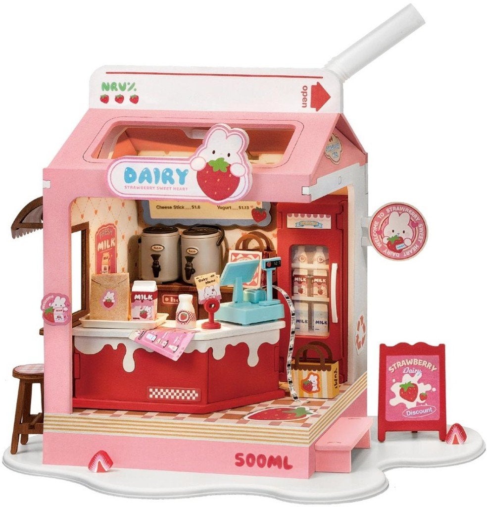 Robotime Strawberry Milk Box, Ophalen of Verzenden, Nieuw