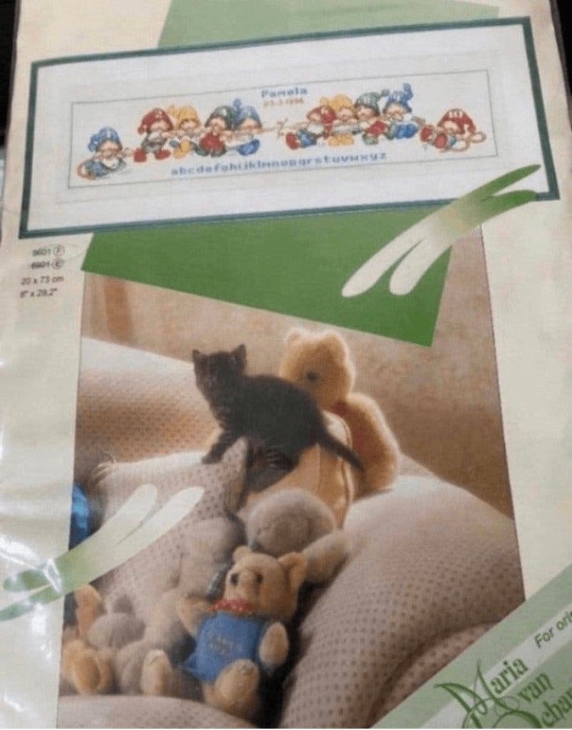 BORDUURPAKKET M.V. SCHARRENBURG TOUWTREKKEN KLEINE MENSJES, Verzenden, Nieuw, Handborduren, Borduurpakket