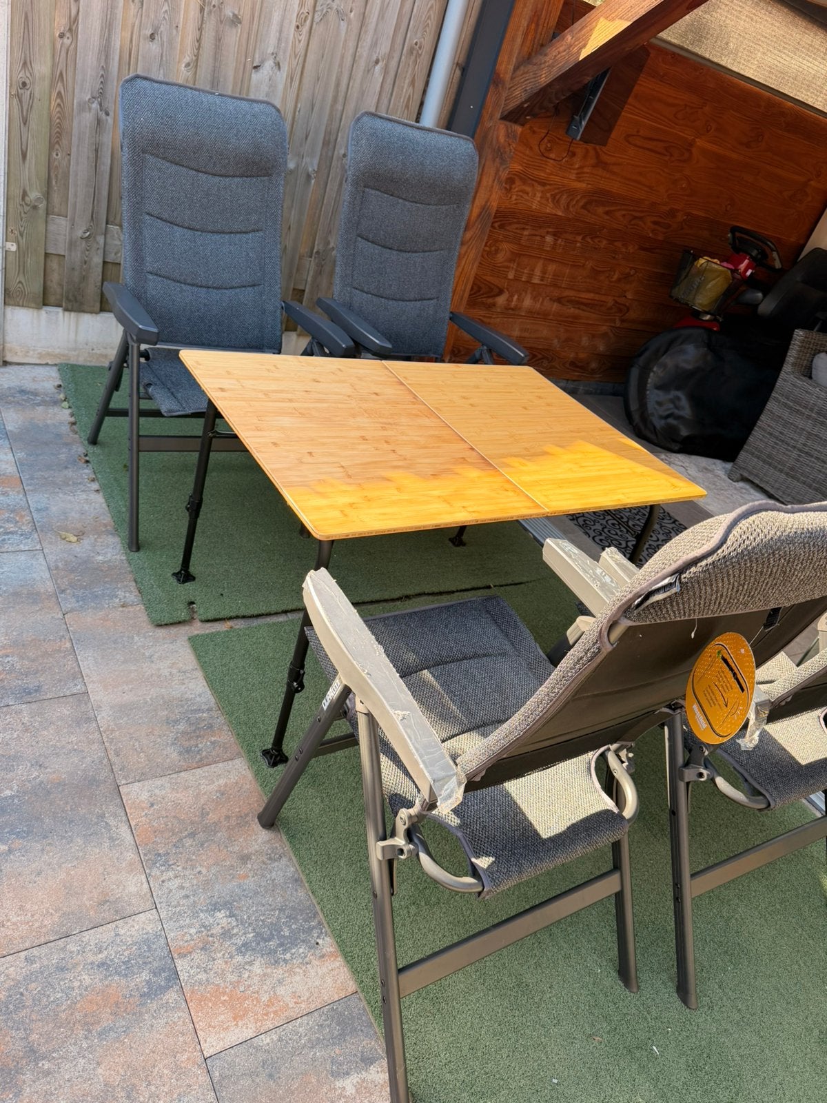 Mooie camping set, Ophalen of Verzenden, Zo goed als nieuw, Campingstoel