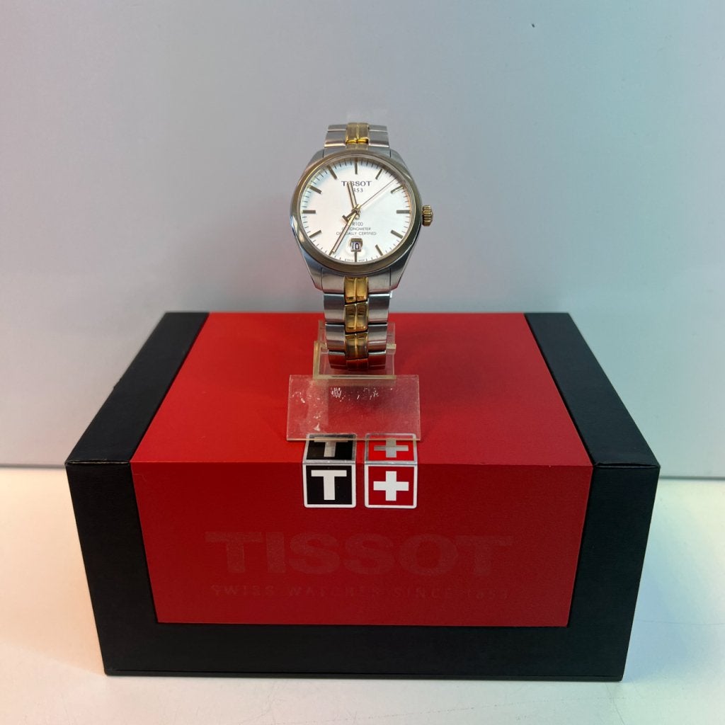 Tissot PR100 Two-Tone herenhorloge | Met doos | Nette Staat, Tissot, Gebruikt, Support@tissot.com, Rue Louis-Joseph Chevalier 1
2002 NeuchÃ¢tel
Switzerland